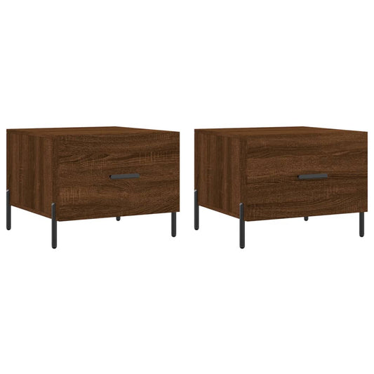 Coffee Tables 2 pcs Brown Oak 50x50x40 cm Engineered Wood Coffee Tables 2 pcs Brown Oak 50x50x40 cm Engineered Wood