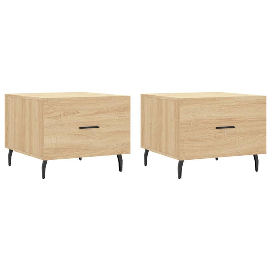 Coffee Tables 2 pcs Sonoma Oak 50x50x40 cm Engineered Wood Coffee Tables 2 pcs Sonoma Oak 50x50x40 cm Engineered Wood