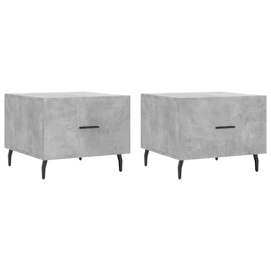 Coffee Tables 2 pcs Concrete Grey 50x50x40 cm Engineered Wood Coffee Tables 2 pcs Concrete Grey 50x50x40 cm Engineered Wood