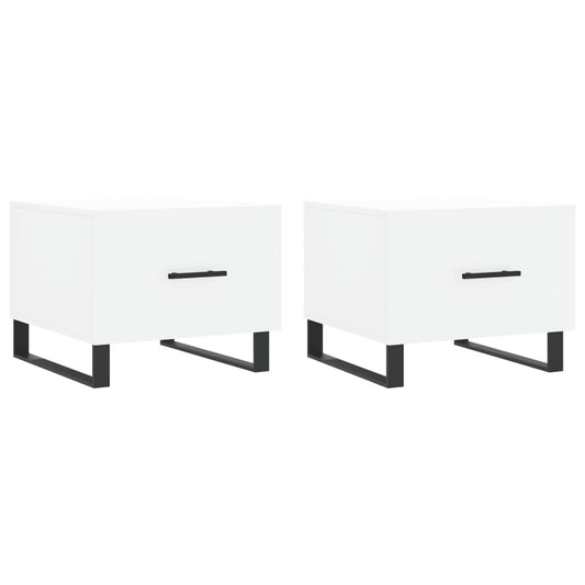 Coffee Tables 2 pcs White 50x50x40 cm Engineered Wood Coffee Tables 2 pcs White 50x50x40 cm Engineered Wood