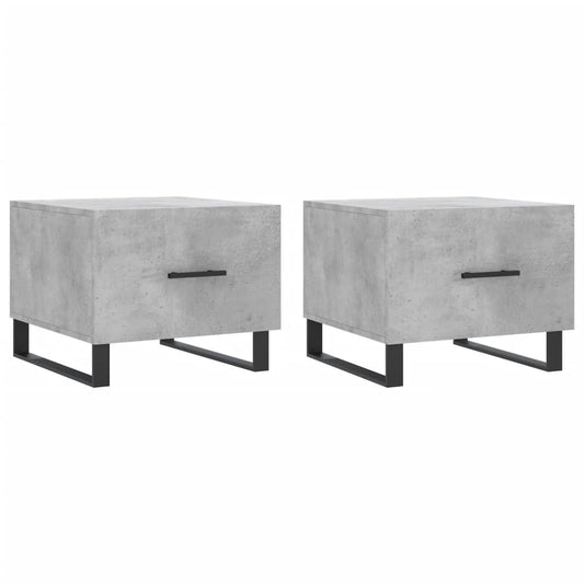 Coffee Tables 2 pcs Concrete Grey 50x50x40 cm Engineered Wood Coffee Tables 2 pcs Concrete Grey 50x50x40 cm Engineered Wood