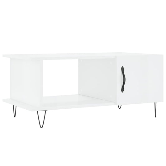 Coffee Table High Gloss White 90x50x40 cm Engineered Wood Coffee Table High Gloss White 90x50x40 cm Engineered Wood