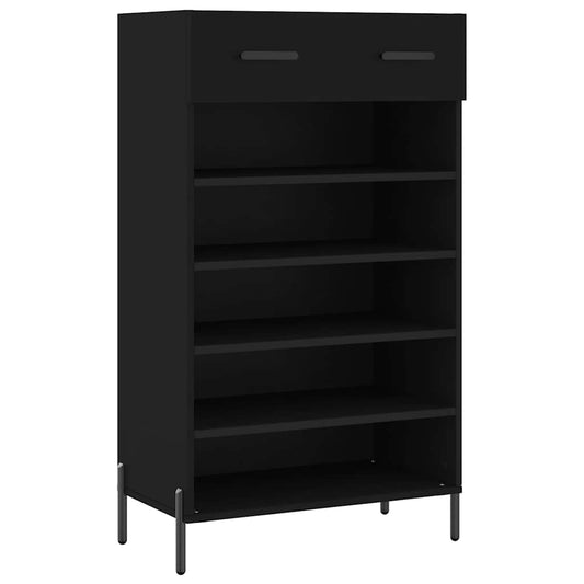 Shoe Cabinet Black 60x35x105 cm Engineered Wood Shoe Cabinet Black 60x35x105 cm Engineered Wood
