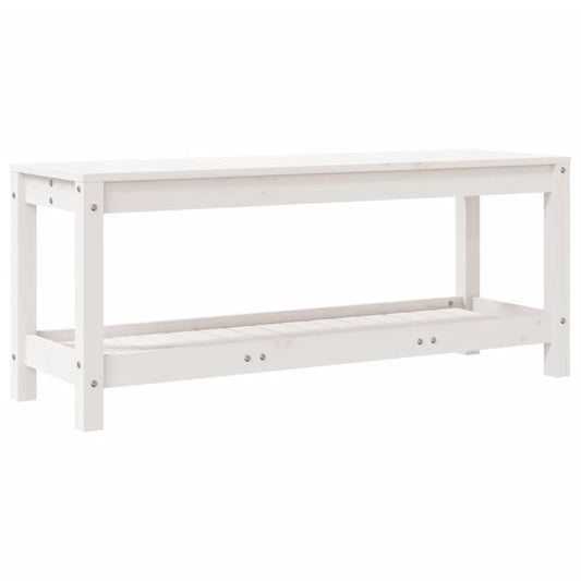 Garden Bench White 108x35x45 cm Solid Wood Pine Garden Bench White 108x35x45 cm Solid Wood Pine