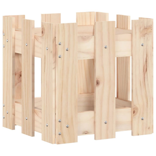 Garden Planter with Fence Design 30x30x30 cm Solid Wood Pine Garden Planter with Fence Design 30x30x30 cm Solid Wood Pine