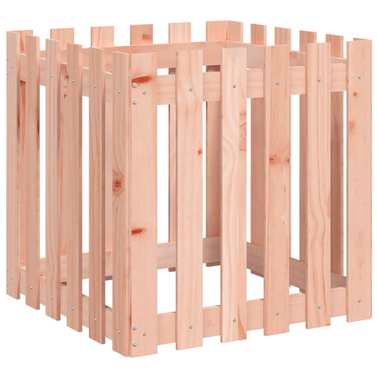 Garden Planter with Fence Design 60x60x60 cm Solid Wood Douglas Garden Planter with Fence Design 60x60x60 cm Solid Wood Douglas