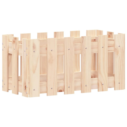 Garden Planter with Fence Design 60x30x30 cm Solid Wood Pine Garden Planter with Fence Design 60x30x30 cm Solid Wood Pine
