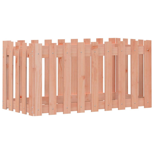Garden Raised Bed with Fence Design 100x50x50 cm Solid Wood Douglas Garden Raised Bed with Fence Design 100x50x50 cm Solid Wood Douglas