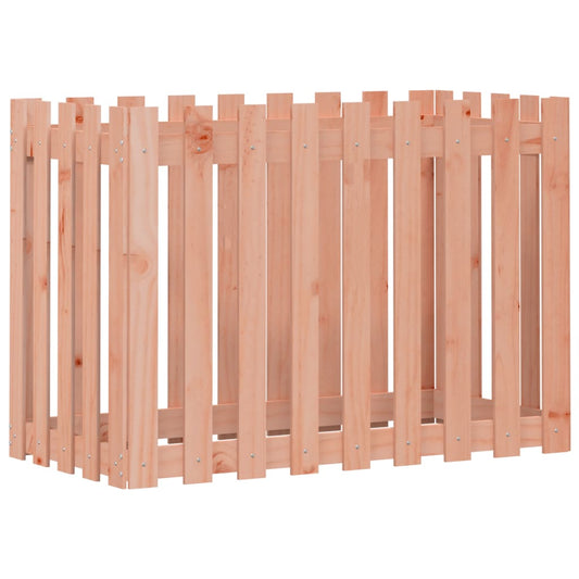 Garden Raised Bed with Fence Design 100x50x70 cm Solid Wood Douglas Garden Raised Bed with Fence Design 100x50x70 cm Solid Wood Douglas