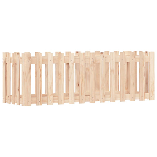 Garden Raised Bed with Fence Design 150x50x50 cm Solid Wood Pine Garden Raised Bed with Fence Design 150x50x50 cm Solid Wood Pine