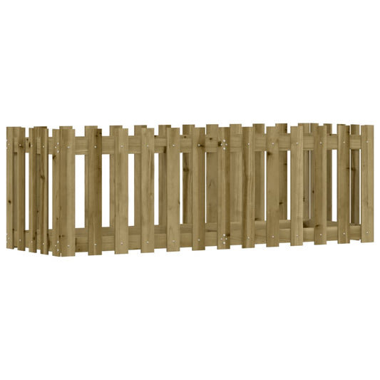 Garden Raised Bed with Fence Design 150x50x50 cm Impregnated Wood Pine Garden Raised Bed with Fence Design 150x50x50 cm Impregnated Wood Pine