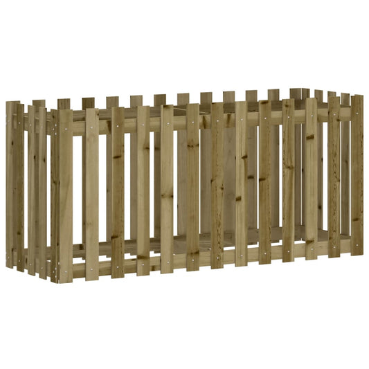 Garden Raised Bed with Fence Design 150x50x70 cm Impregnated Wood Pine Garden Raised Bed with Fence Design 150x50x70 cm Impregnated Wood Pine