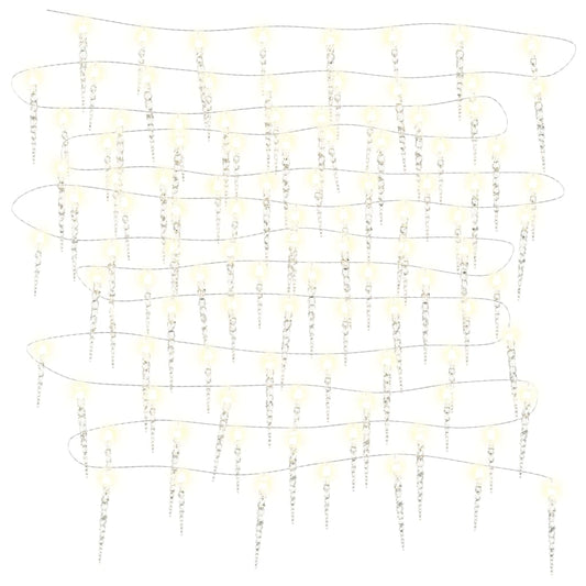 Christmas Icicle Light 100 LEDs Warm White 10 m Acrylic PVC Christmas Icicle Light 100 LEDs Warm White 10 m Acrylic PVC