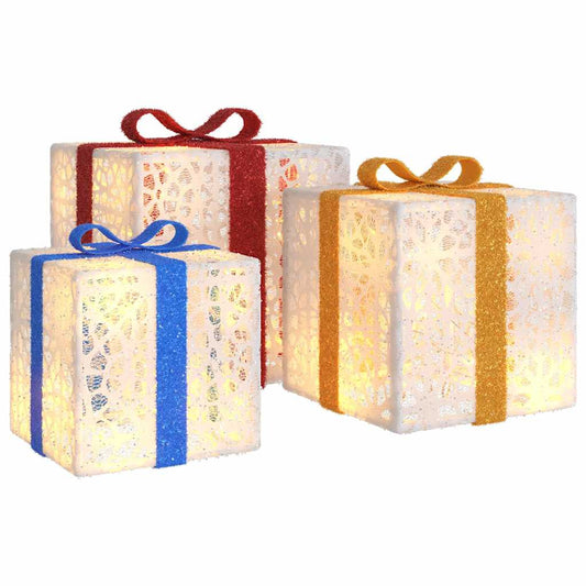 Lighted Christmas Boxes 3 pcs 64 LEDs Warm White Lighted Christmas Boxes 3 pcs 64 LEDs Warm White