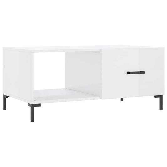 Coffee Table High Gloss White 90x50x40 cm Engineered Wood Coffee Table High Gloss White 90x50x40 cm Engineered Wood