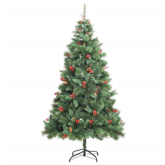 Artificial Hinged Christmas Tree with Cones and Berries 210 cm Artificial Hinged Christmas Tree with Cones and Berries 210 cm