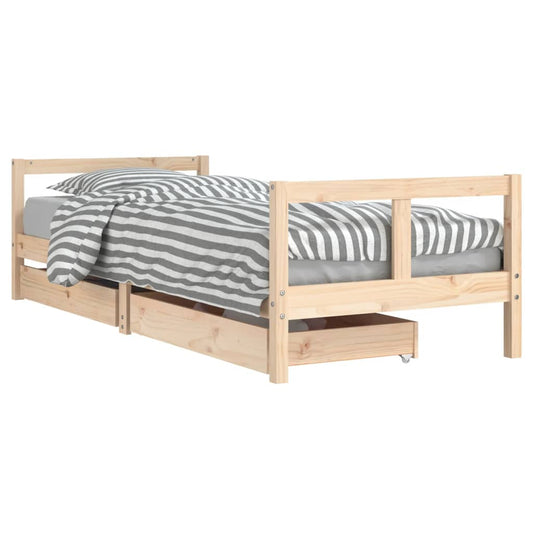 Kids Bed Frame with Drawers 80x200 cm Solid Wood Pine Kids Bed Frame with Drawers 80x200 cm Solid Wood Pine