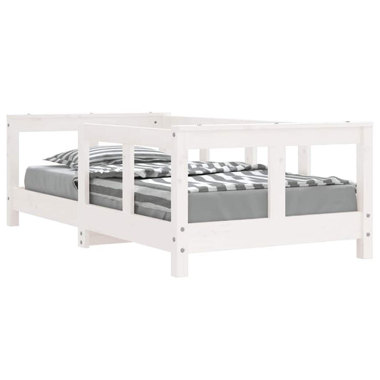 Kids Bed Frame White 70x140 cm Solid Wood Pine Kids Bed Frame White 70x140 cm Solid Wood Pine