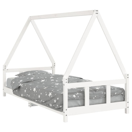 Kids Bed Frame White 90x200 cm Solid Wood Pine Kids Bed Frame White 90x200 cm Solid Wood Pine