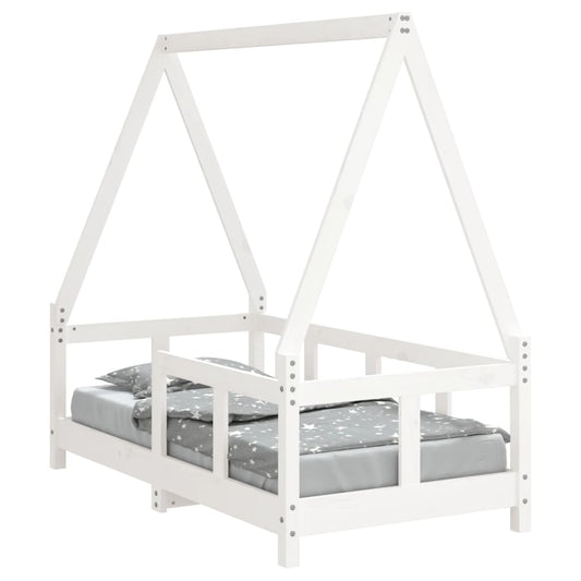 Kids Bed Frame White 70x140 cm Solid Wood Pine Kids Bed Frame White 70x140 cm Solid Wood Pine