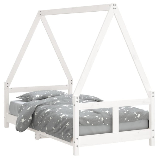 Kids Bed Frame White 80x160 cm Solid Wood Pine Kids Bed Frame White 80x160 cm Solid Wood Pine