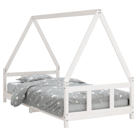 Kids Bed Frame White 90x190 cm Solid Wood Pine Kids Bed Frame White 90x190 cm Solid Wood Pine