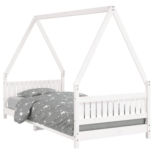 Kids Bed Frame White 90x200 cm Solid Wood Pine Kids Bed Frame White 90x200 cm Solid Wood Pine