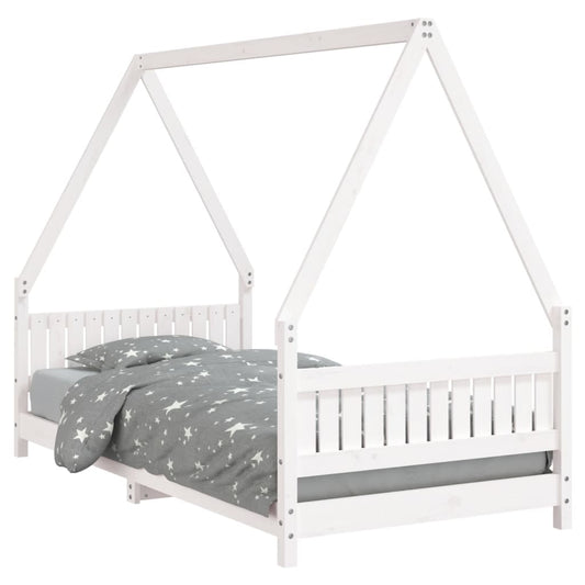 Kids Bed Frame White 90x190 cm Solid Wood Pine Kids Bed Frame White 90x190 cm Solid Wood Pine
