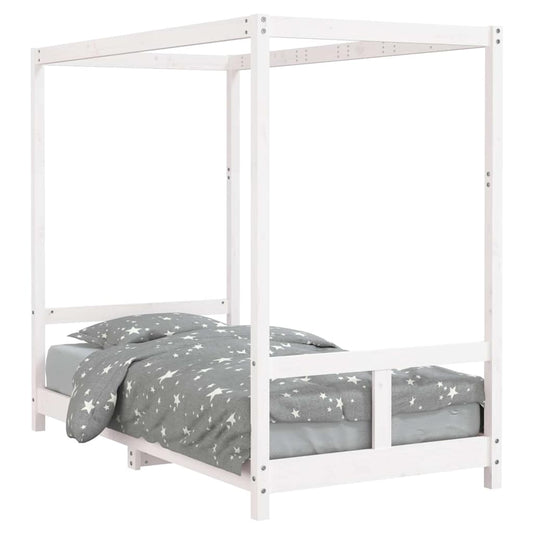 Kids Bed Frame White 80x160 cm Solid Wood Pine Kids Bed Frame White 80x160 cm Solid Wood Pine