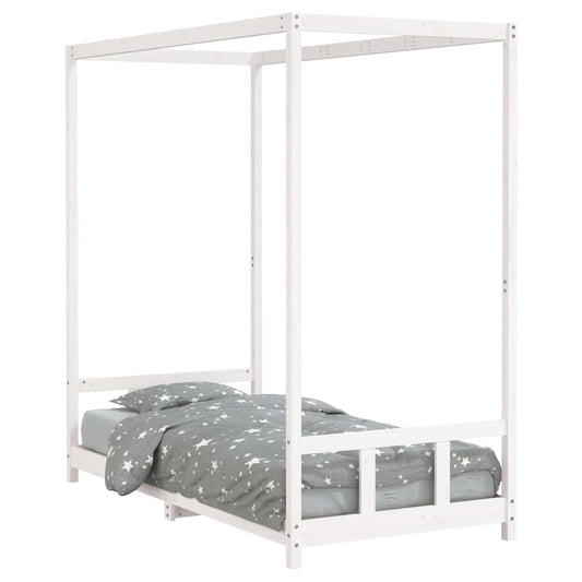 Kids Bed Frame White 90x190 cm Solid Wood Pine Kids Bed Frame White 90x190 cm Solid Wood Pine