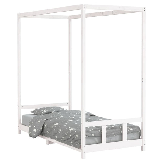 Kids Bed Frame White 90x200 cm Solid Wood Pine Kids Bed Frame White 90x200 cm Solid Wood Pine