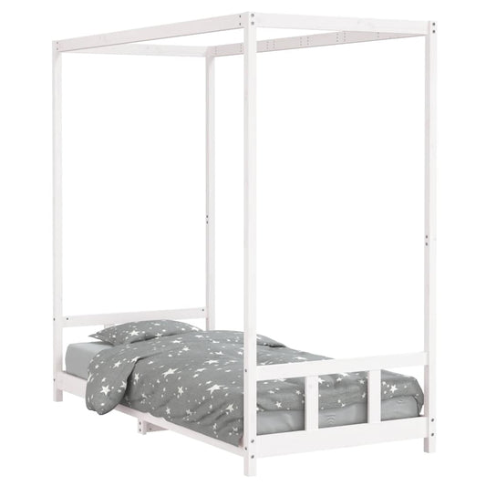 Kids Bed Frame White 90x200 cm Solid Wood Pine Kids Bed Frame White 90x200 cm Solid Wood Pine