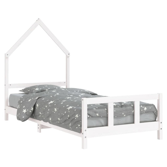 Kids Bed Frame White 90x190 cm Solid Wood Pine Kids Bed Frame White 90x190 cm Solid Wood Pine