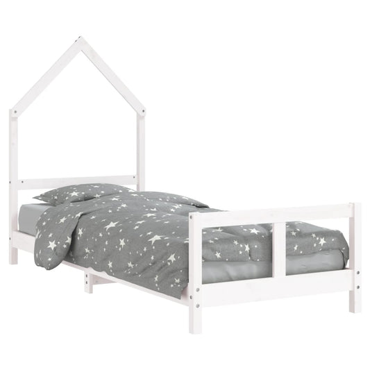 Kids Bed Frame White 80x200 cm Solid Wood Pine Kids Bed Frame White 80x200 cm Solid Wood Pine