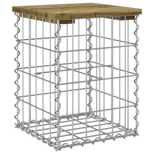 Garden Bench Gabion Design 33x31x42 cm Impregnated Wood Pine Garden Bench Gabion Design 33x31x42 cm Impregnated Wood Pine
