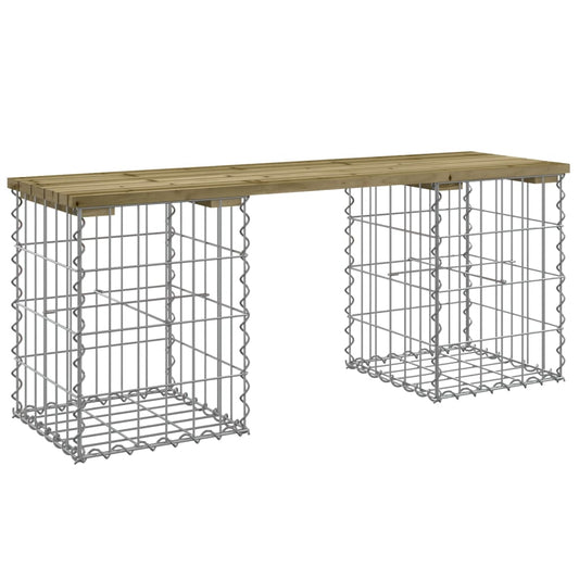 Garden Bench Gabion Design 103x31x42 cm Impregnated Wood Pine Garden Bench Gabion Design 103x31x42 cm Impregnated Wood Pine