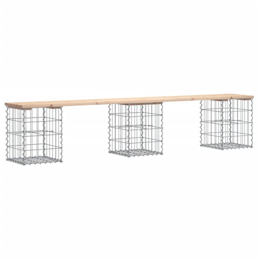 Garden Bench Gabion Design 203x31x42 cm Solid Wood Pine Garden Bench Gabion Design 203x31x42 cm Solid Wood Pine