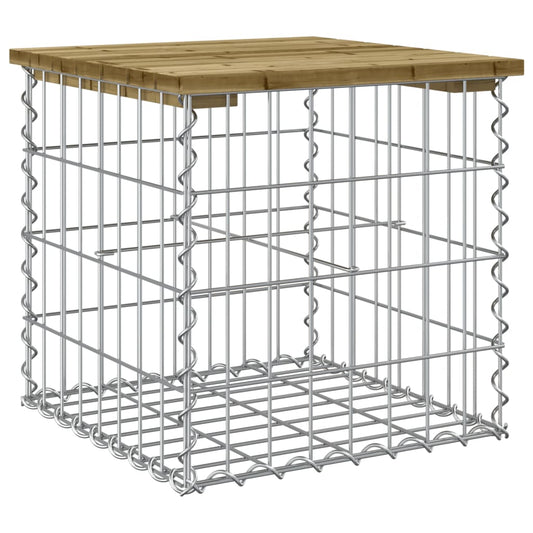 Garden Bench Gabion Design 43x44x42 cm Impregnated Wood Pine Garden Bench Gabion Design 43x44x42 cm Impregnated Wood Pine