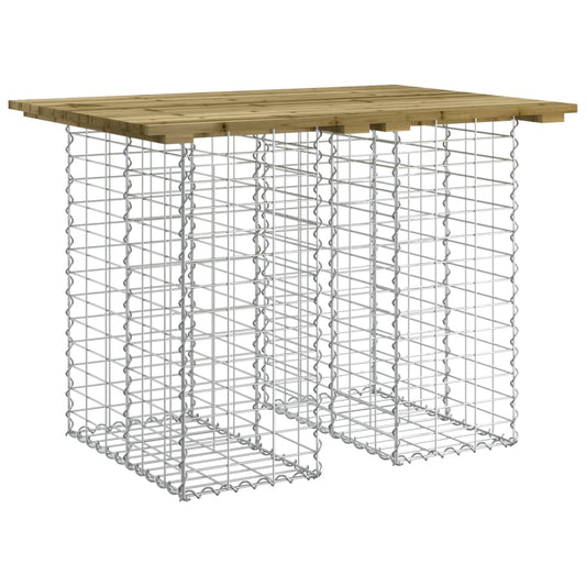 Garden Table Gabion Design 100x70x72 cm Impregnated Wood Pine Garden Table Gabion Design 100x70x72 cm Impregnated Wood Pine