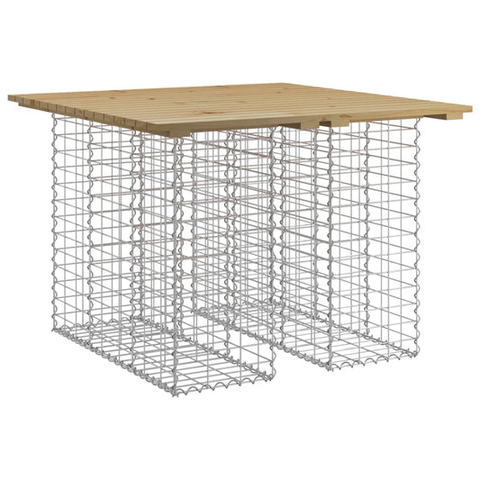 Garden Table Gabion Design 100x102x72 cm Impregnated Wood Pine Garden Table Gabion Design 100x102x72 cm Impregnated Wood Pine