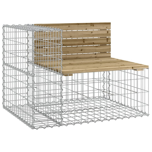 Garden Bench Gabion Design 92x71x65.5 cm Impregnated Wood Pine Garden Bench Gabion Design 92x71x65.5 cm Impregnated Wood Pine
