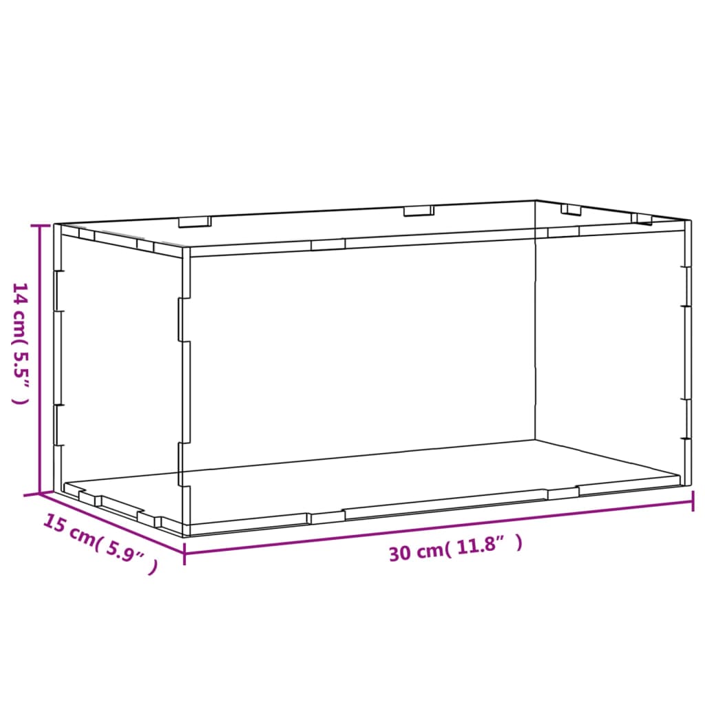 Display Box Transparent 30x15x14 cm Acrylic