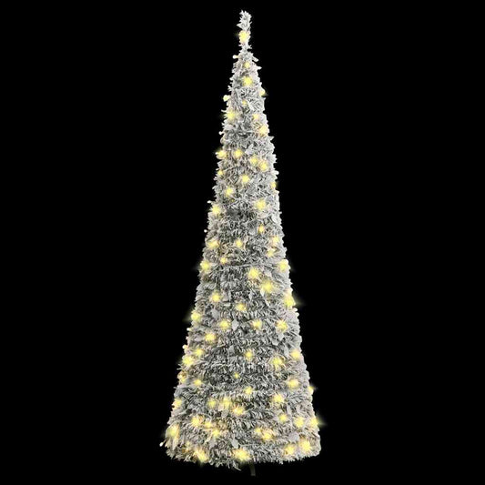 Artificial Christmas Tree Pop-up Flocked Snow 200 LEDs 210 cm Artificial Christmas Tree Pop-up Flocked Snow 200 LEDs 210 cm