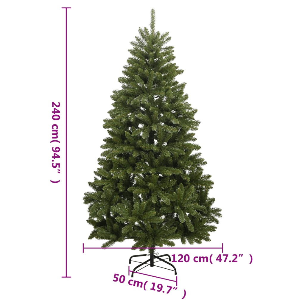 Artificial Hinged Christmas Tree with Stand Green 240 cm