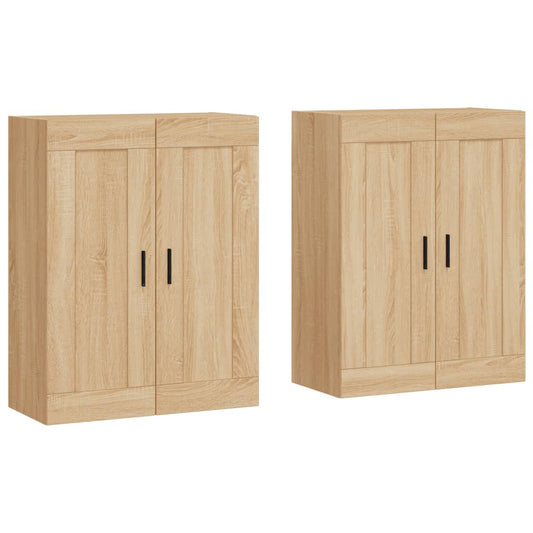 Wall Mounted Cabinets 2 pcs Sonoma Oak Engineered Wood Wall Mounted Cabinets 2 pcs Sonoma Oak Engineered Wood