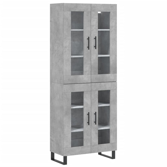 Highboard Concrete Grey 69.5x34x180 cm Engineered Wood Highboard Concrete Grey 69.5x34x180 cm Engineered Wood