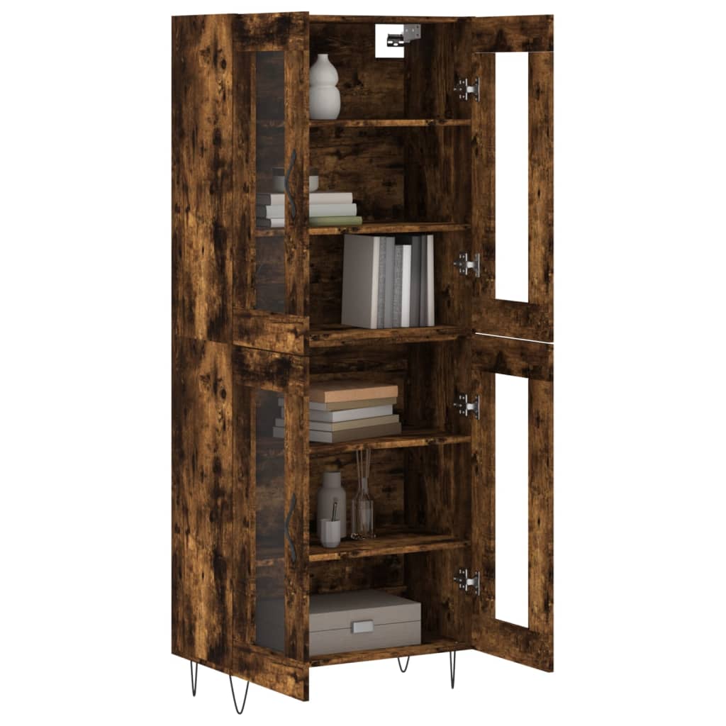 Highboard Smoked Oak 69,5x34x180 cm Engineered Wood