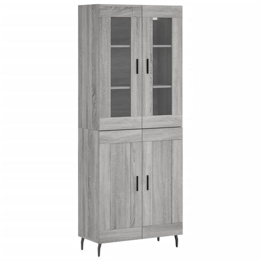 Highboard Grey Sonoma 69.5x34x180 cm Engineered Wood Highboard Grey Sonoma 69.5x34x180 cm Engineered Wood
