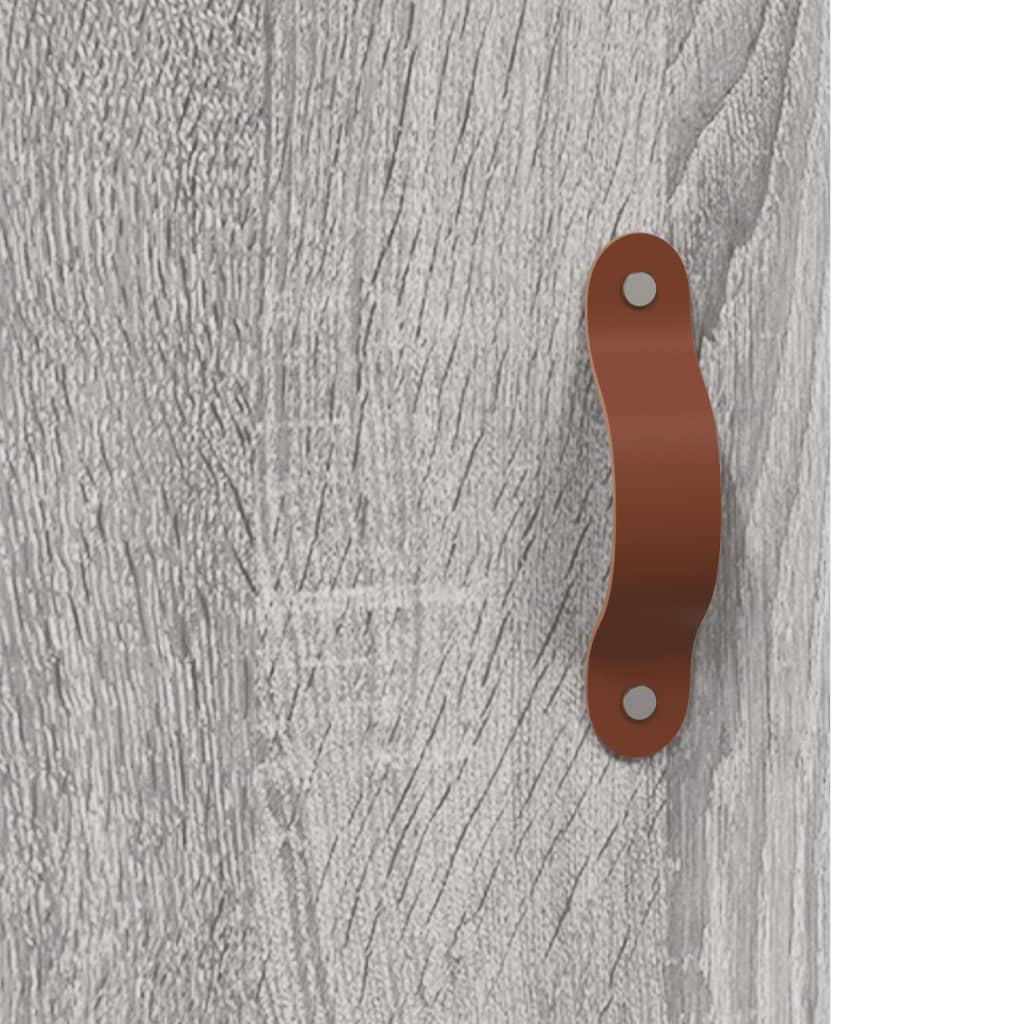 Highboard Grey Sonoma 69,5x34x180 cm Engineered Wood