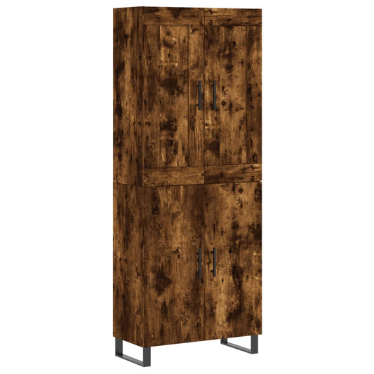 Highboard Smoked Oak 69,5x34x180 cm Engineered Wood Highboard Smoked Oak 69,5x34x180 cm Engineered Wood